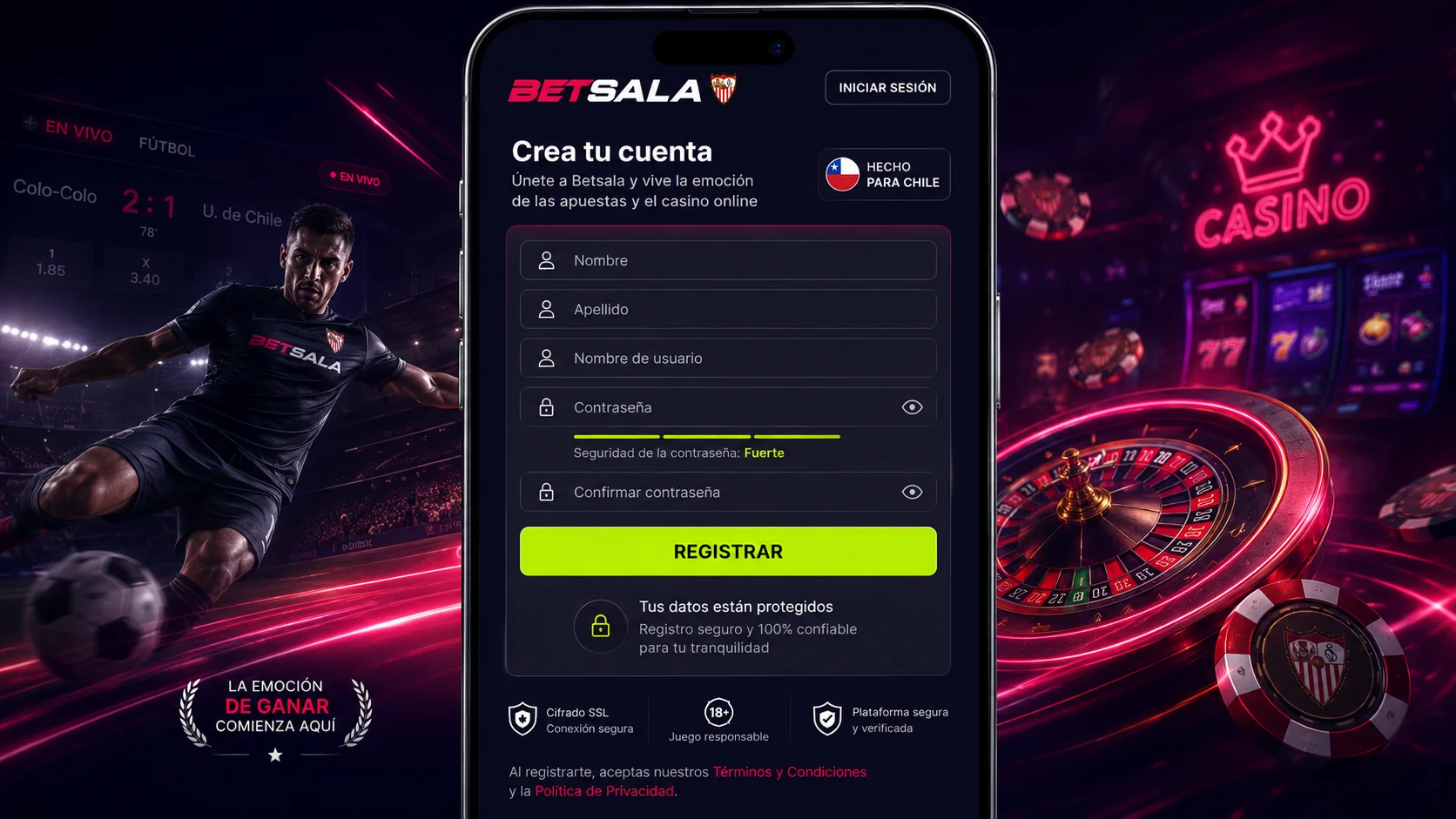 Resumen de Betsala móvil